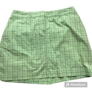 🍀3 for $25🍀 IZOD Stretch Apple Green Plaid Golf Skort Size 6